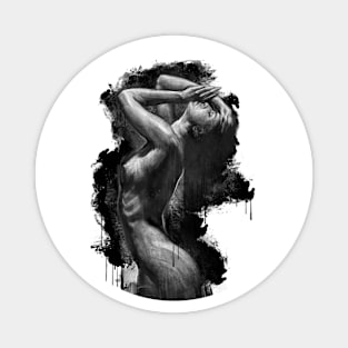 Illustration of a naked girl. Magnet